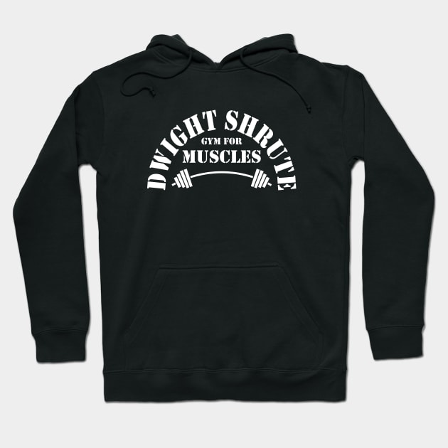 The Office Dwight Schrute Gym For Muscles White Hoodie by felixbunny